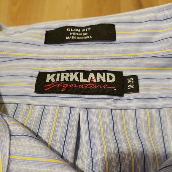 Kirkland Mens Button Down Striped Shirt - Picture 3 of 6